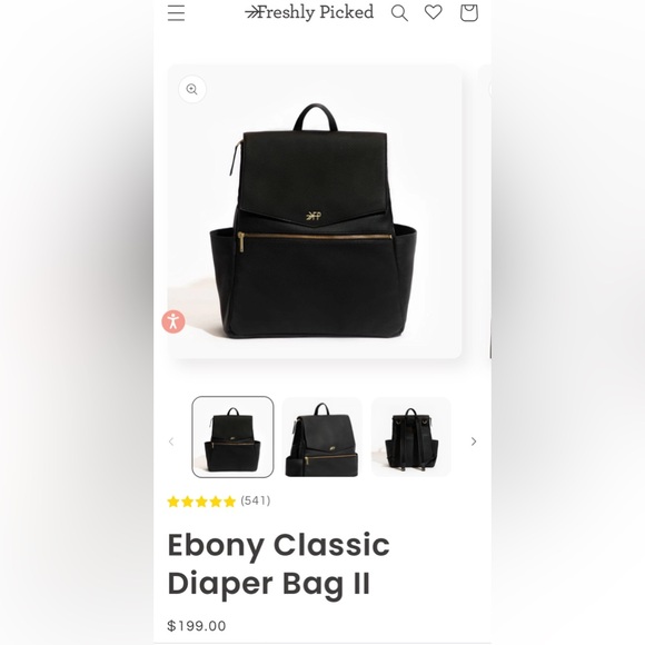 Large capacity Freshly Picked diaper bag - Picture 4 of 5